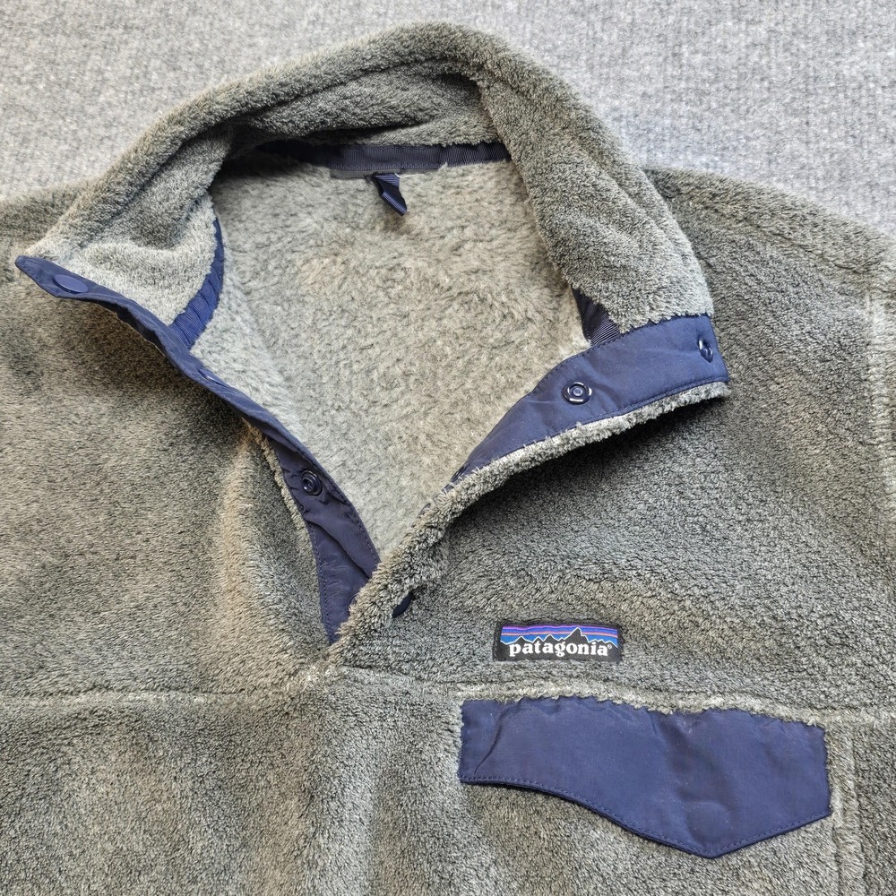 Patagonia Snap-T Fleece Jacket Mens Medium Gray Polartec Thermal Pro Pullover - Picture 4 of 11